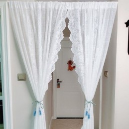 Elegante, Transparente Voilegardiner, Dekorative Vinduesgardiner Til Stue, Soveværelse