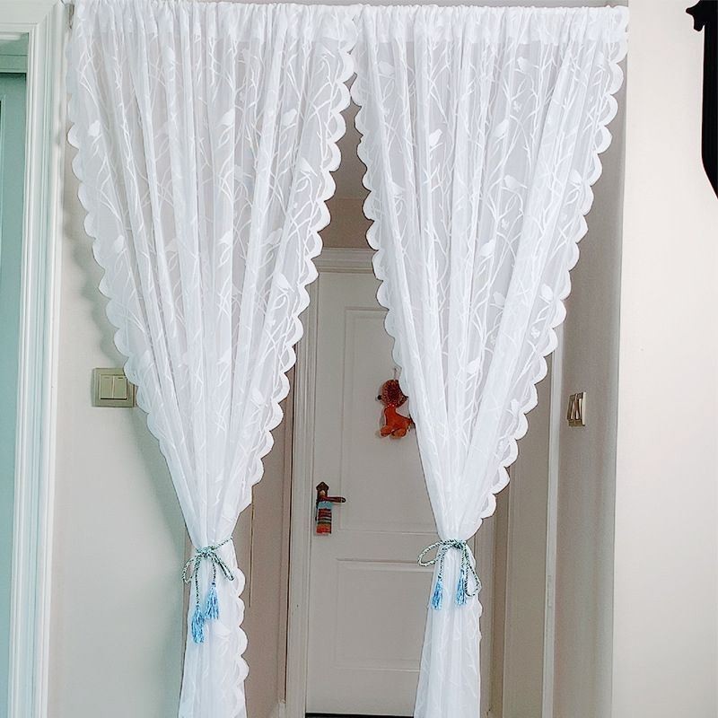 Moderne, Transparente Fuglegardiner I Hvid Tyl Til Stuen