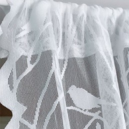 Moderne, Transparente Fuglegardiner I Hvid Tyl Til Stuen