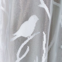 Moderne, Transparente Fuglegardiner I Hvid Tyl Til Stuen