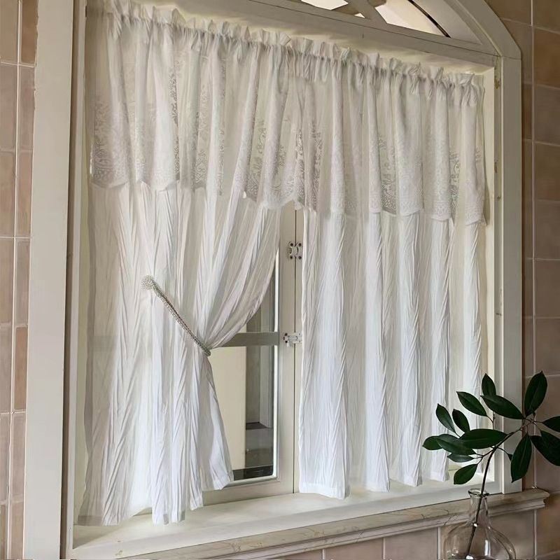 Hvidt Tyl Kort Gardin Til Målfremstillet Gardin Ensfarvet Transparent Voile Gardiner Til Stue